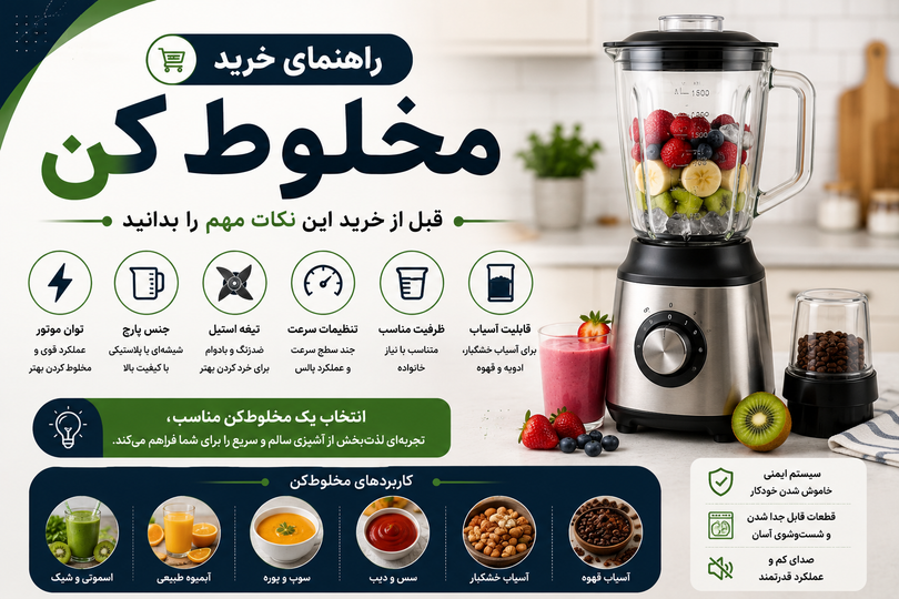 راهنمای خرید مخلوطکن؛ قبل از خرید این نکات مهم را بدانید