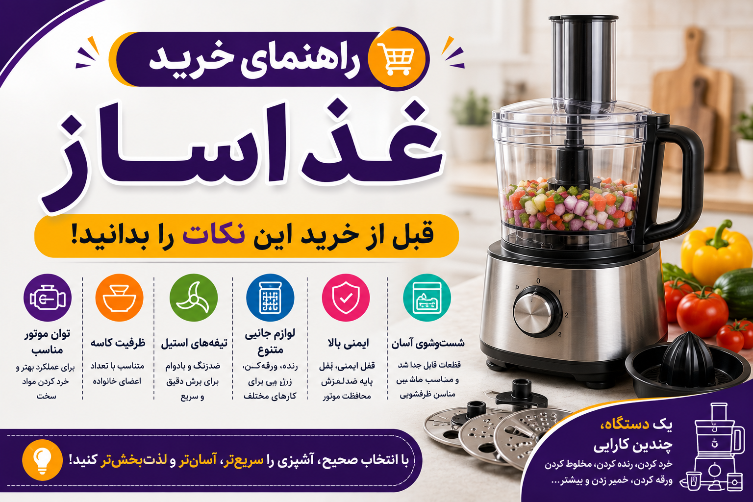 راهنمای خرید بهترین غذاساز؛ قبل از خرید این نکات را بدانید
