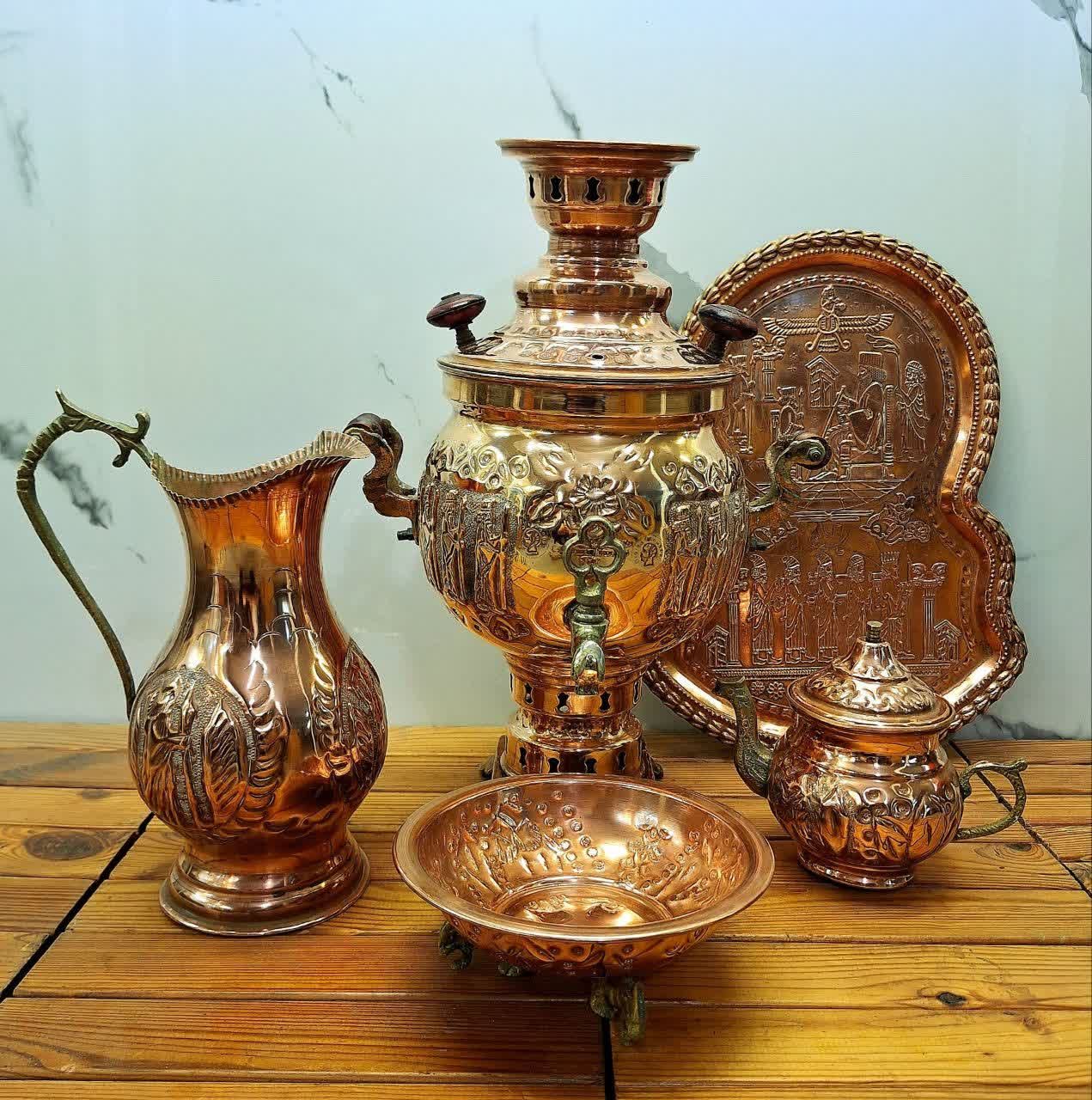 سماور دکوری برنجی کد ۱
