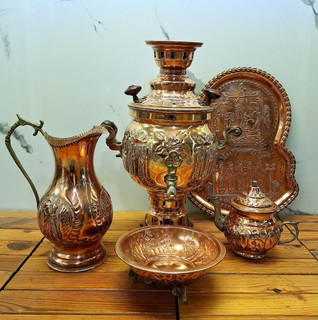 سماور دکوری برنجی کد ۱