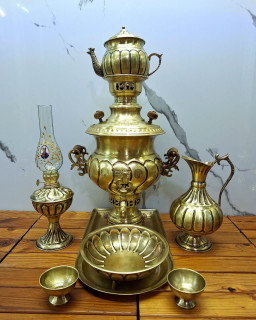 سماور دکوری برنجی کد ۴