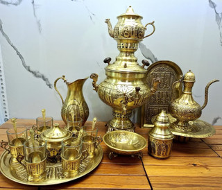 سماور دکوری برنجی کد ۶