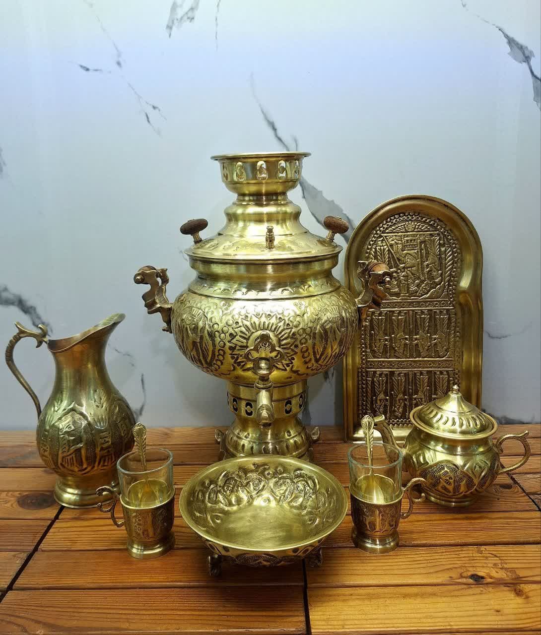 سماور دکوری برنجی کد ۸