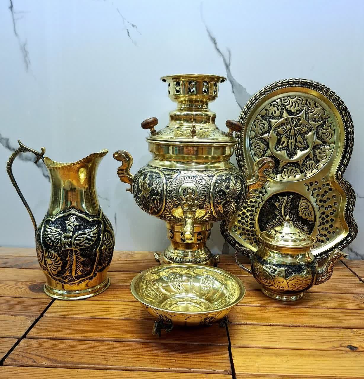 سماور دکوری برنجی کد ۹